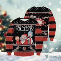 Happy Human Holiday Rick And Morty Ugly Sweater Christmas Ugly Sweater For Holiday Xmas Family Gift