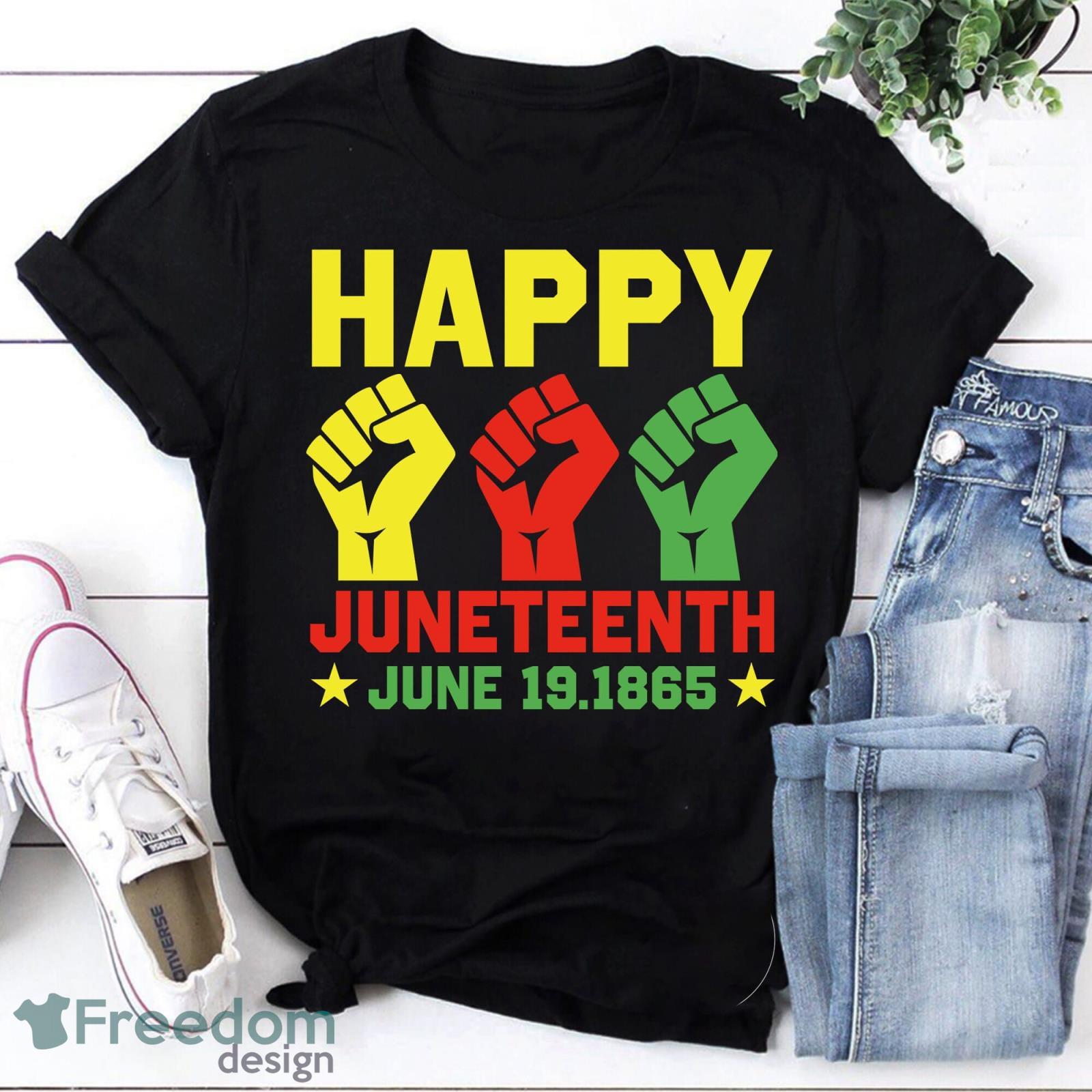 Happy Juneteenth June 19 1865 Freedom Day Vintage T-Shirt Juneteenth Shirt Black Lives Matter Shirt Product Photo 1