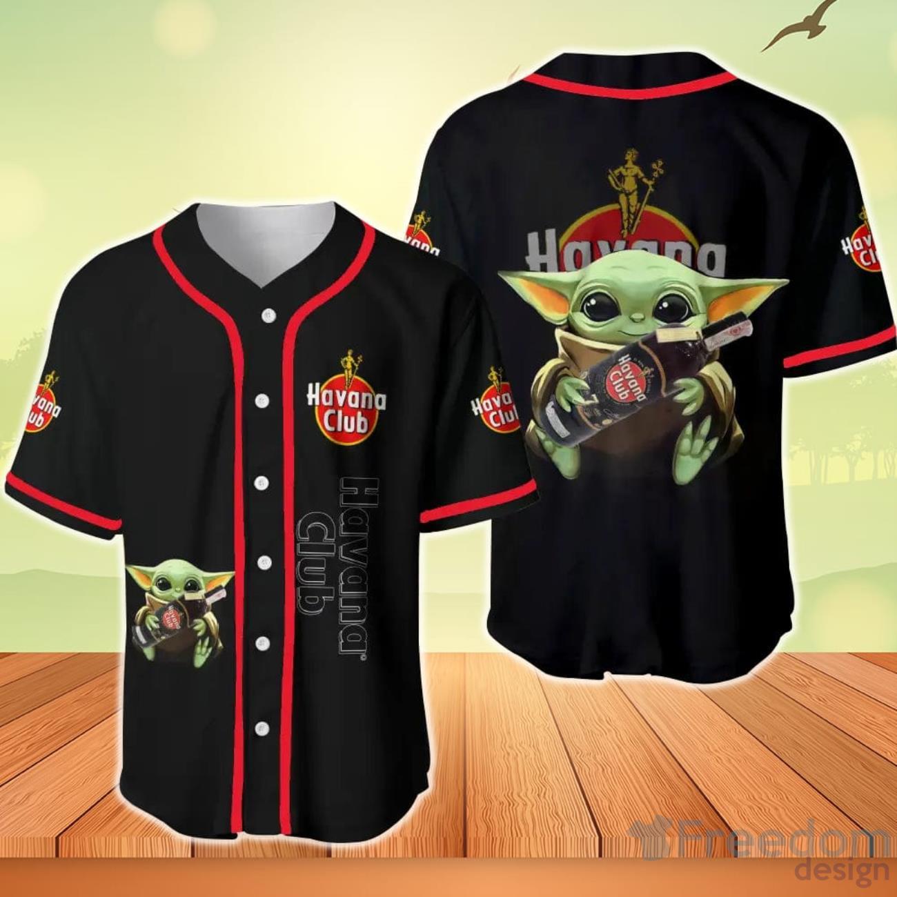 Havana Club Baby Yoda Baseball Jersey - Freedomdesign