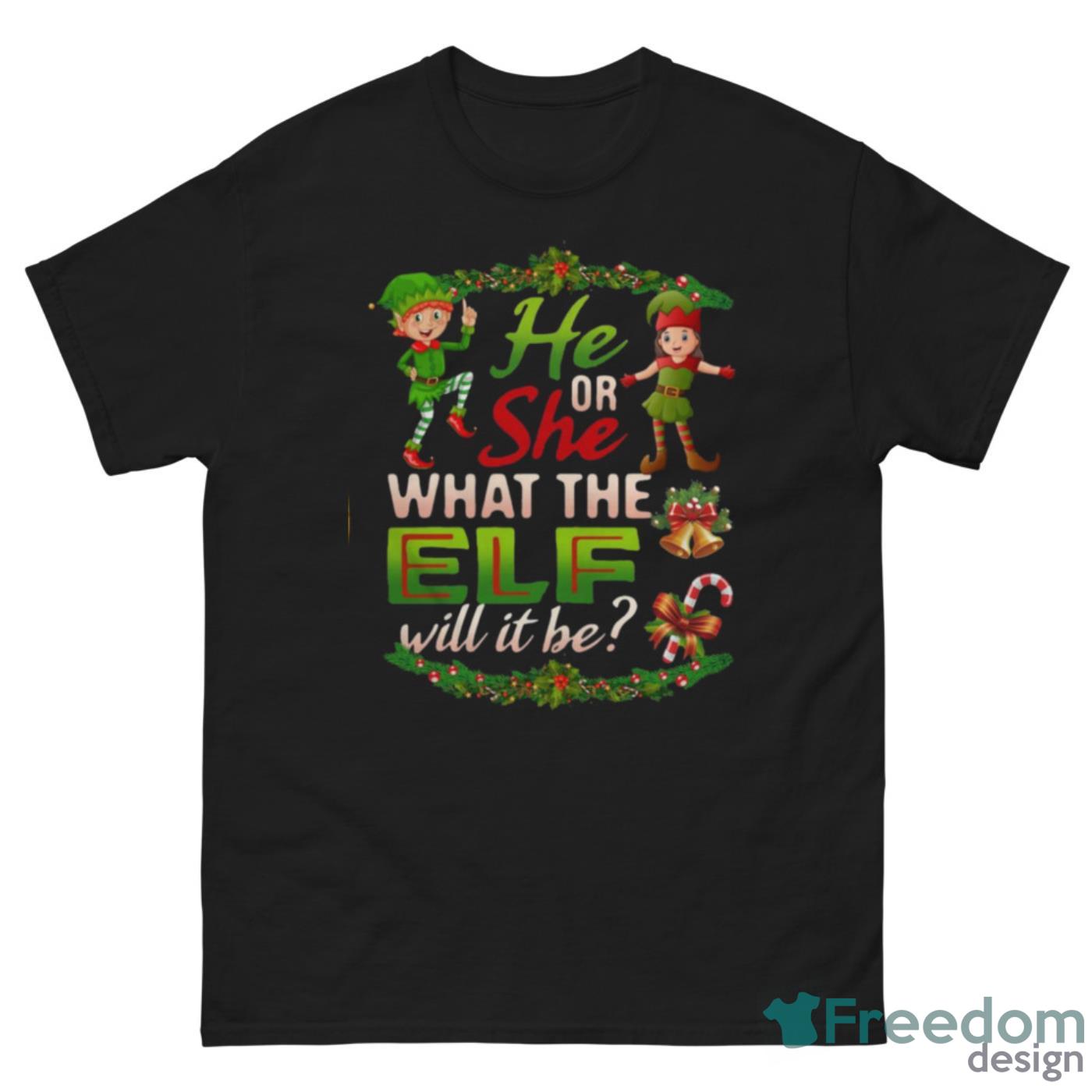 He Or She What The Elf Will It Be Christmas Unisex Shirt - G500 Men’s Classic Tee