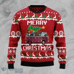 Hippie Car Merry Christmas Ugly Christmas Sweater Christmas Gift