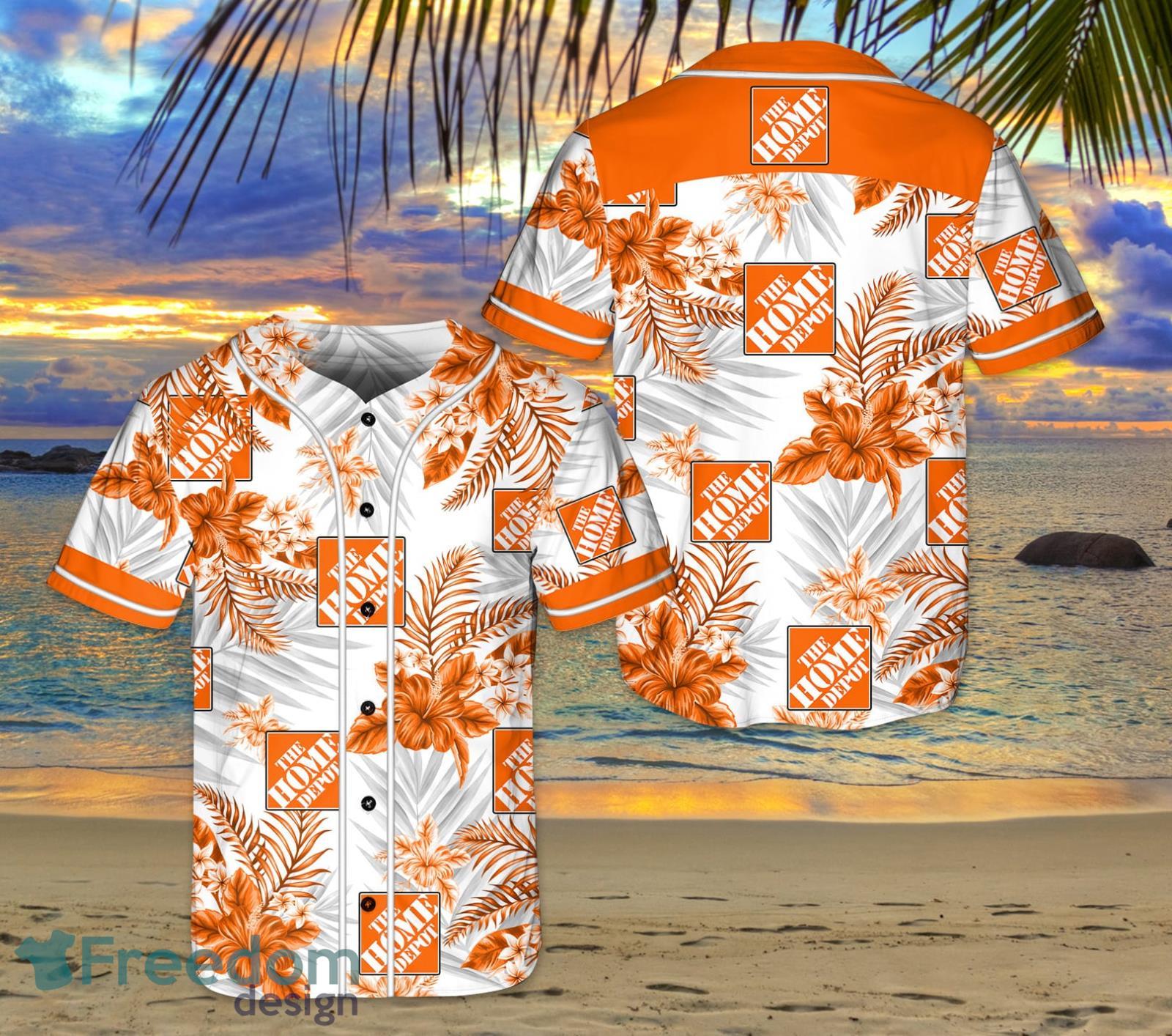 Home Depot Tropical Flower Men And Women Baseball Jersey Shirt