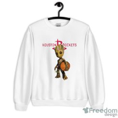 Houston Rockets NBA Basketball Groot Marvel Guardians Of The Galaxy T Shirt image Houston Rockets NBA Basketball Groot Marvel Guardians Of The Galaxy T Shirt - Unisex Crewneck Sweatshirt