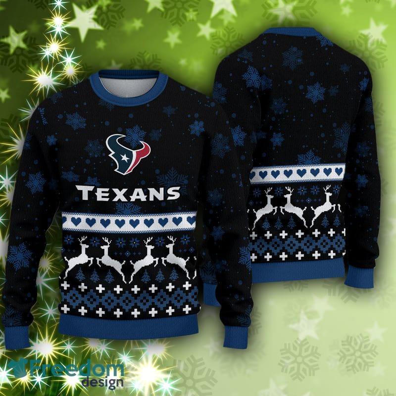 : Houston Texans Aztec NFL Ugly Crew Neck Sweater by