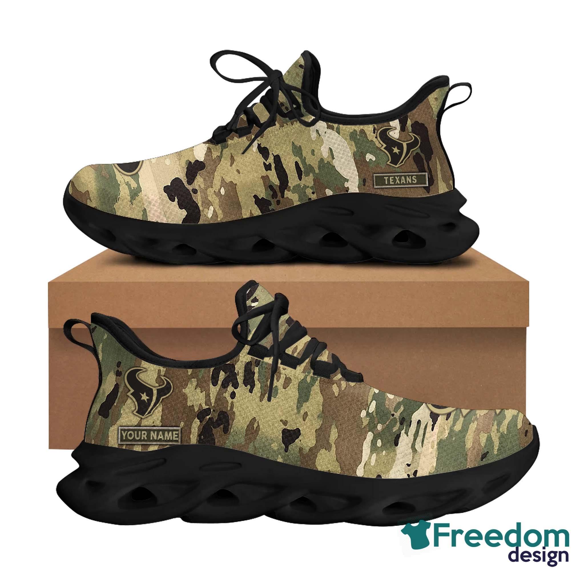 Carolina Panthers NFL Max Soul Shoes Custom Name Camo Pattern Gifts For NFL  Fans - YesItCustom