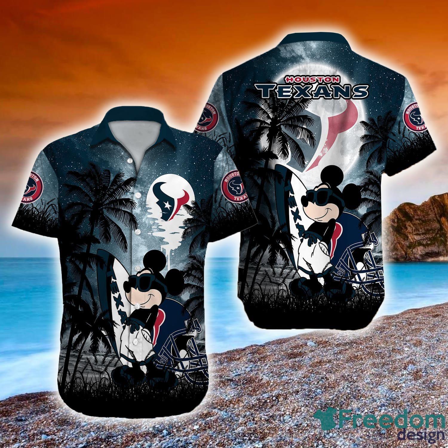 Houston Texans NFL Hawaiian Shirt And Short Mickey Graphic Tropical 3D  Printed Gift For Men Women