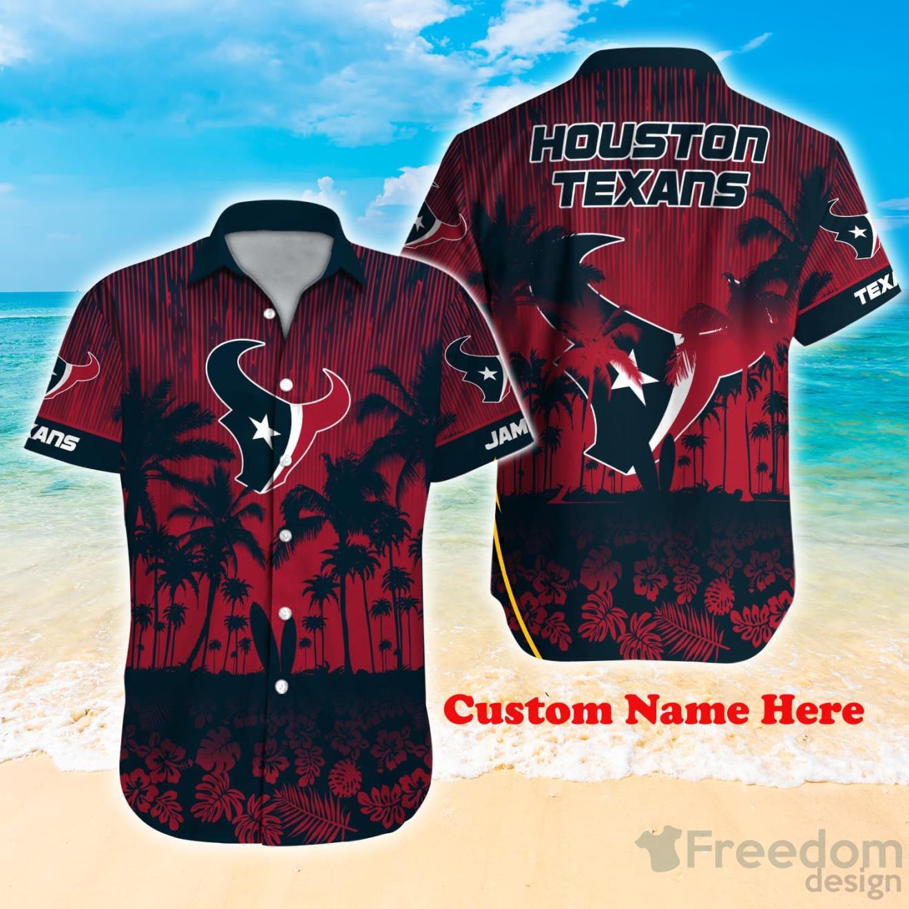 Houston Texans Custom Name And Number Baseball Jersey NFL Shirt Fan Gifts