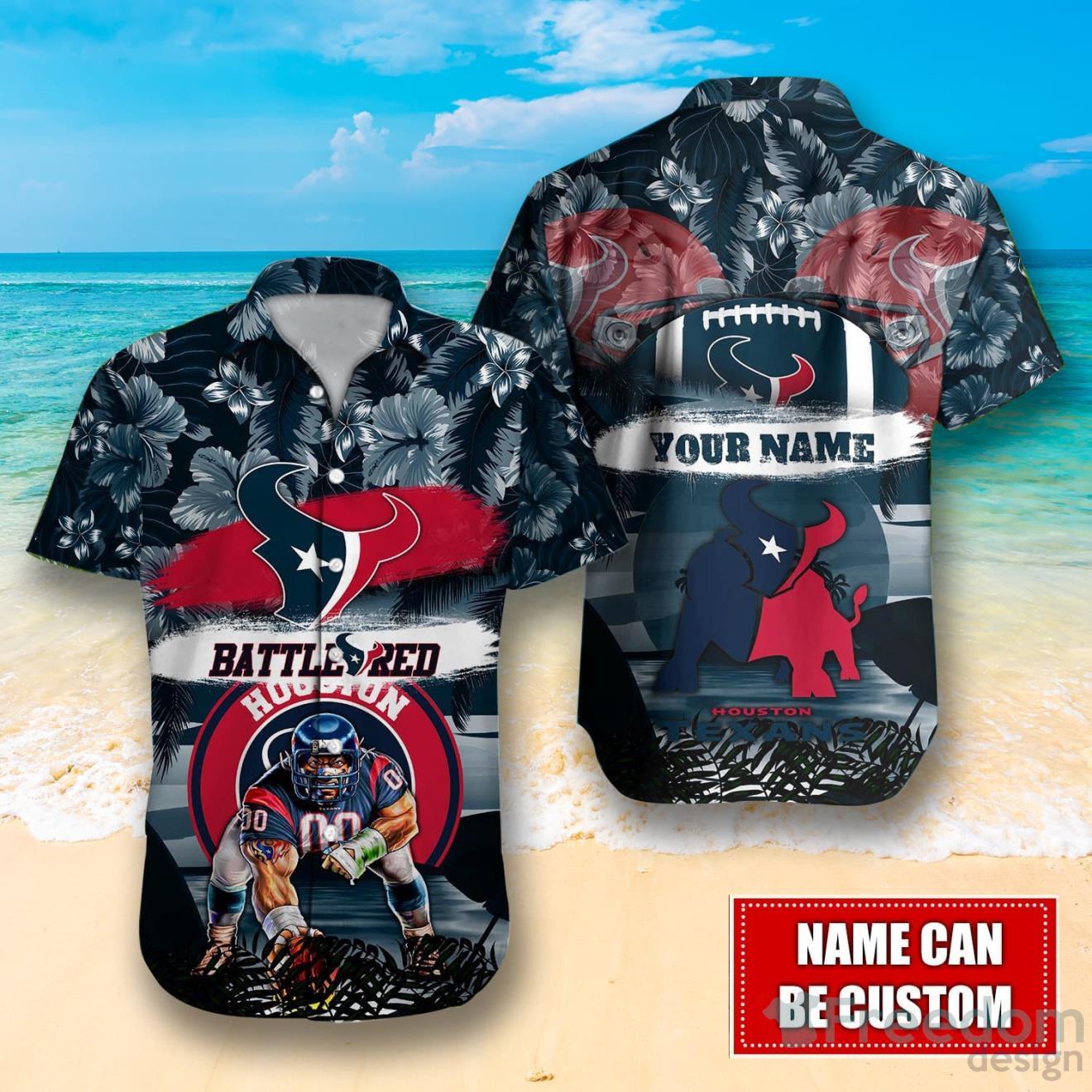 Houston Texans NFL Custom Name Hawaiian Shirt Best Gift For Men Women -  Freedomdesign