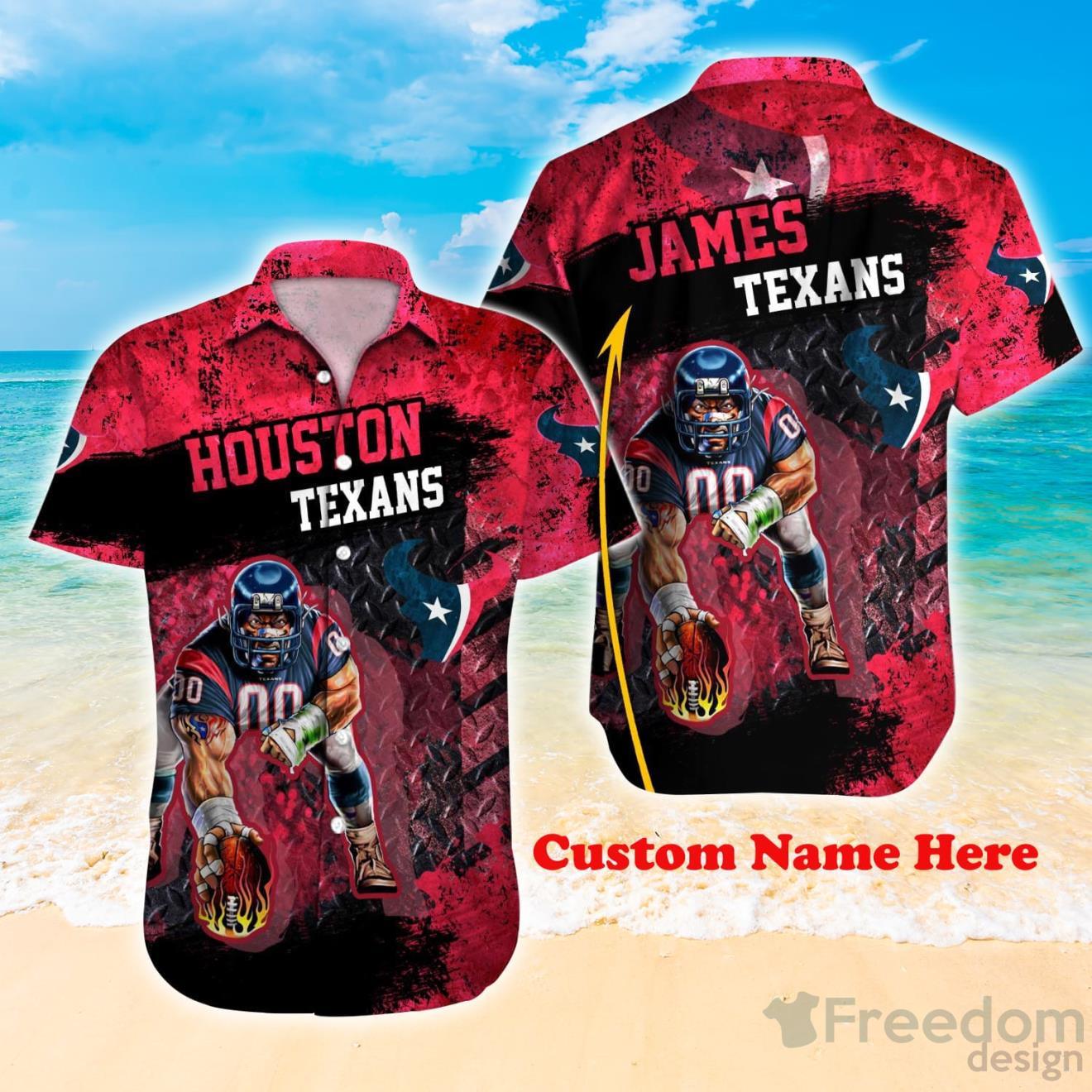 Houston Texans NFL Custom Name And Number Baseball Jersey Shirt -  Freedomdesign