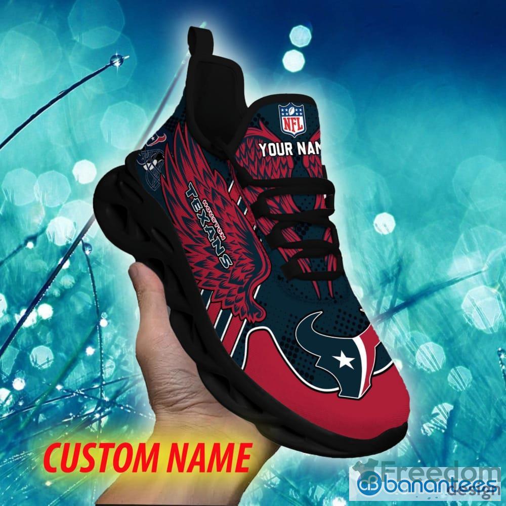 Houston Texans NFL Max Soul Shoes Custom Name Sneakers Gifts For NFL Fans