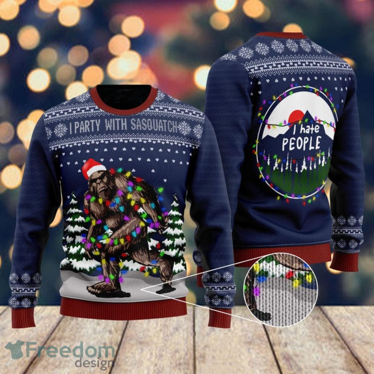 Sasquatch Ugly Christmas Sweaters