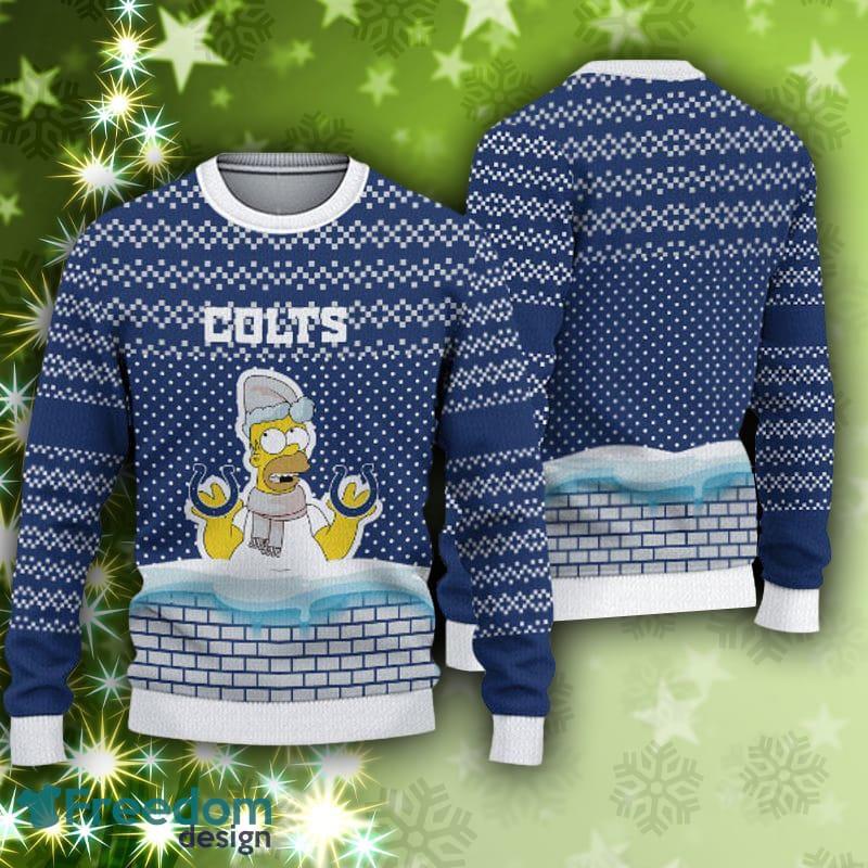 Indianapolis Colts Christmas Pattern Ugly Christmas Sweater Wool AOP Gift  For Fans