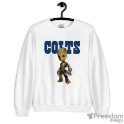 Indianapolis Colts NFL Football Groot Marvel Guardians Of The Galaxy T Shirt - Unisex Crewneck Sweatshirt