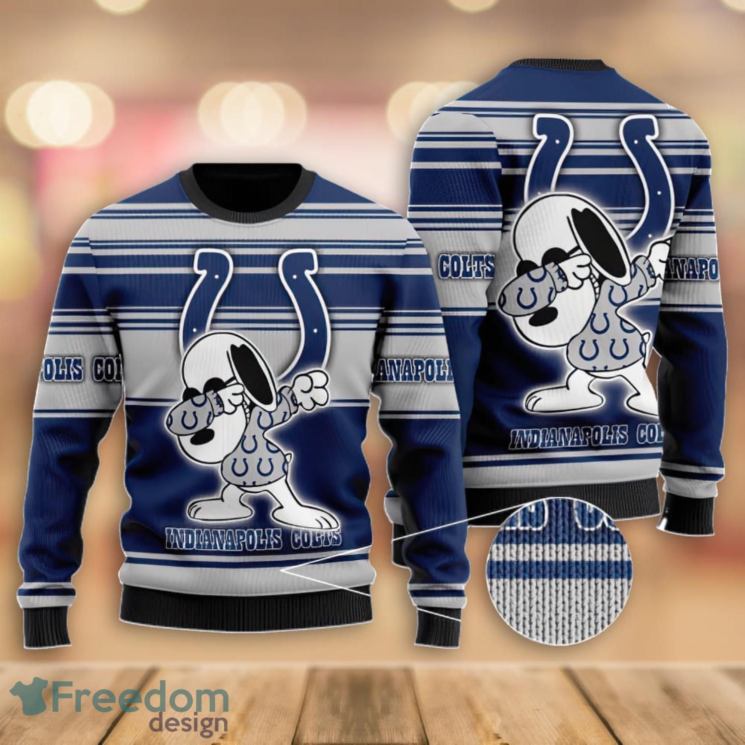 NFL Indianapolis Colts Snoopy Ugly Christmas Sweater V2 Design Sweatshirt  For Fans Gift - Freedomdesign