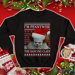 It Movies Ugly Christmas Sweatshirt Pennywise Christmas Sweatshirt I’m Pennywise The Dancing Claus Christmas Sweatshirt