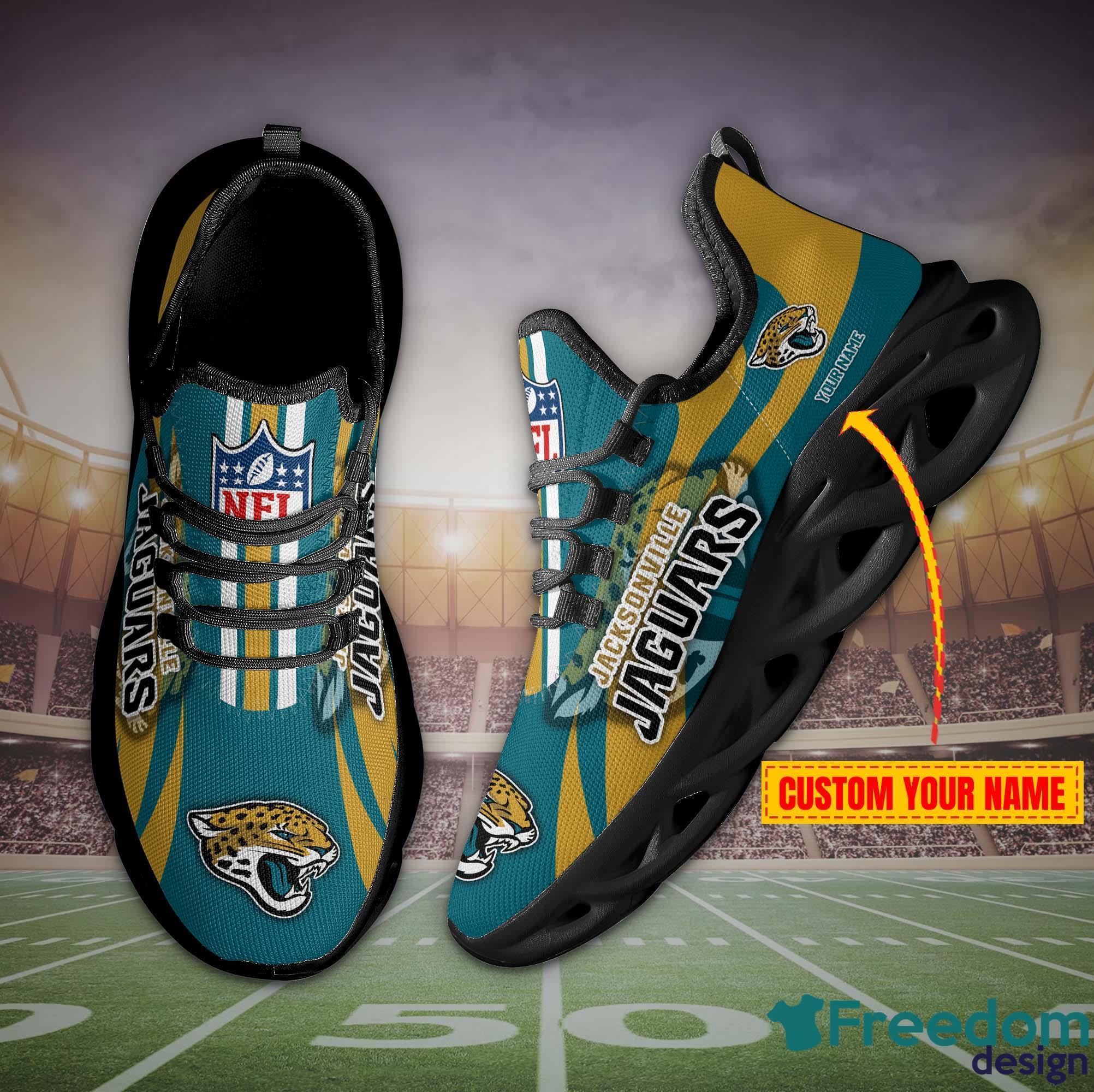 Jacksonville Jaguars NFL Clunky Sneakers Custom Name Sport Max Soul Shoes  For Fan