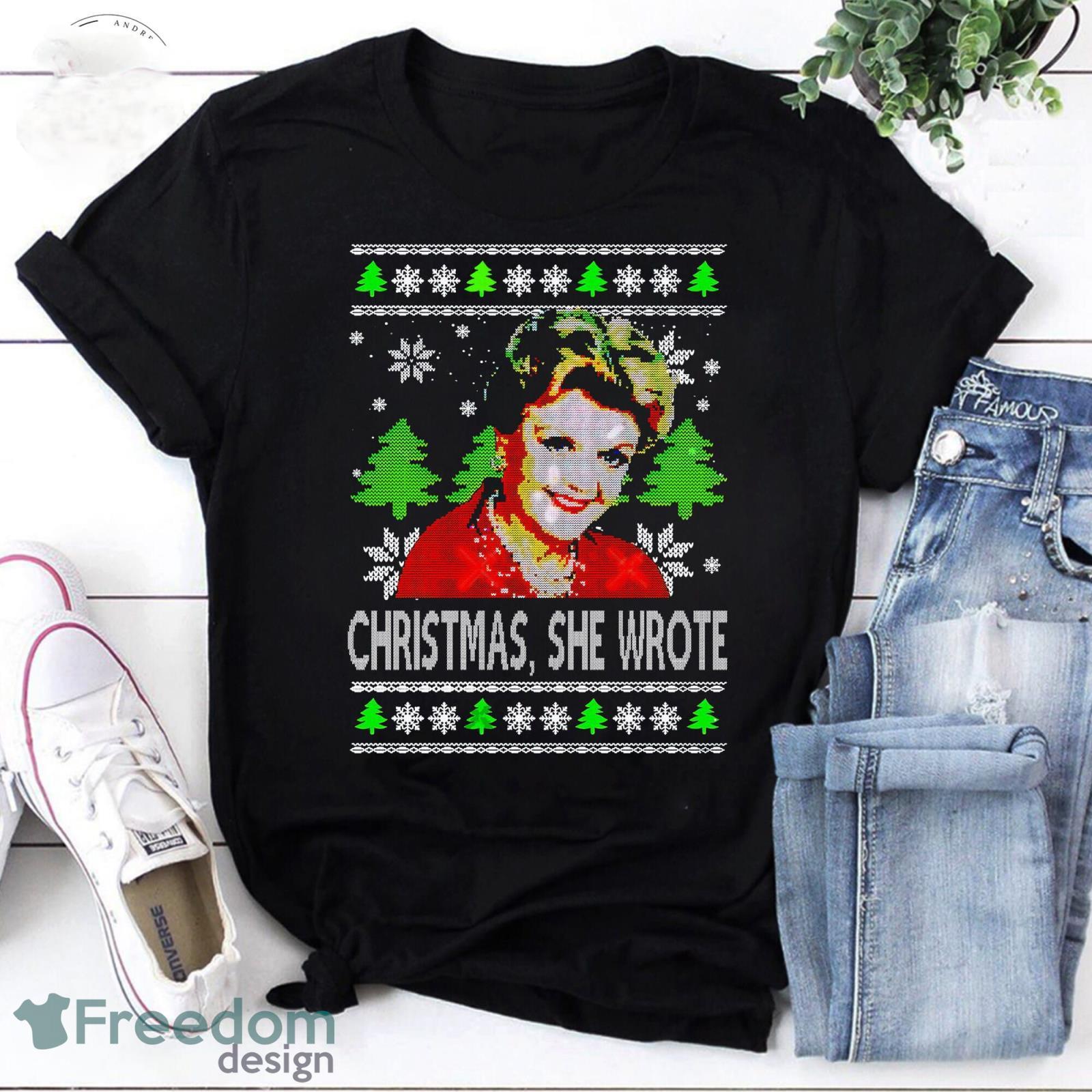 Jessica Murder Fletcher Angela Lansbury Ugly Christmas Unisex Vintage T-Shirt Angela Lansbury Lover Shirt Product Photo 1