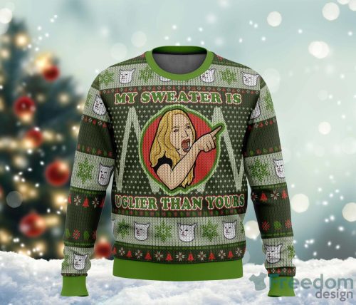 Karen Yelling at Grumpy Cat Meme Ugly Sweater Christmas Ugly Sweater For Holiday Xmas Family Gift Product Photo 1