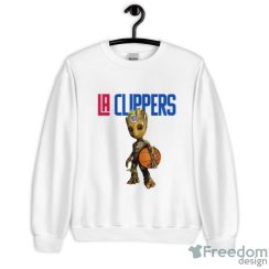 LA Clippers NBA Basketball Groot Marvel Guardians Of The Galaxy T Shirt image LA Clippers NBA Basketball Groot Marvel Guardians Of The Galaxy T Shirt - Unisex Crewneck Sweatshirt