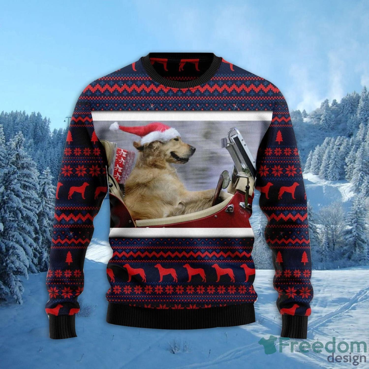 Labrador Retriever Ride All Over Printed 3D Ugly Christmas Sweater Christmas Gift For Men And Women Product Photo 2