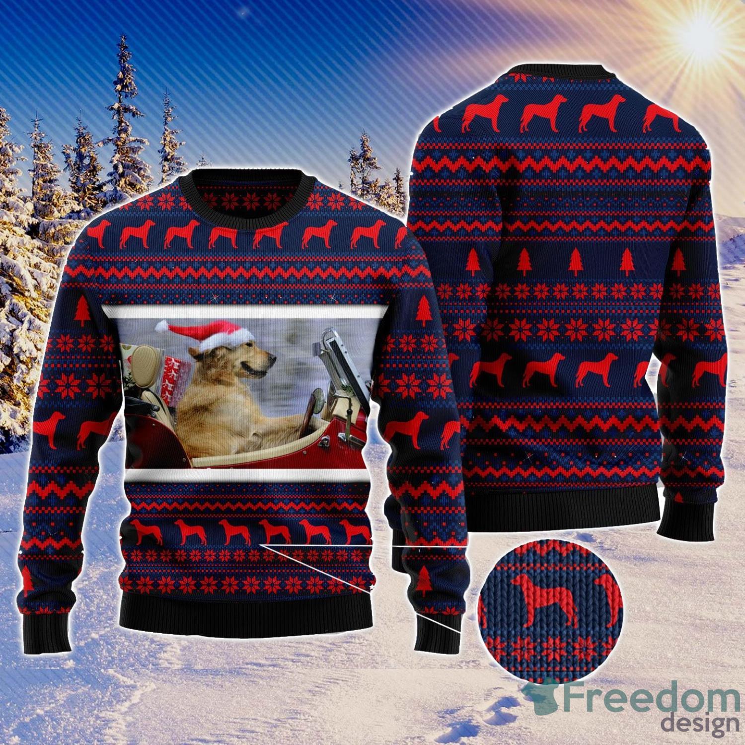 Labrador Retriever Ride All Over Printed 3D Ugly Christmas Sweater Christmas Gift For Men And Women Product Photo 1