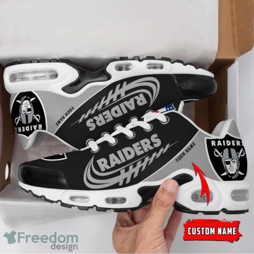 Las Vegas Raiders Custom Name Air Cushion Sport Shoes For Fans Product Photo 2