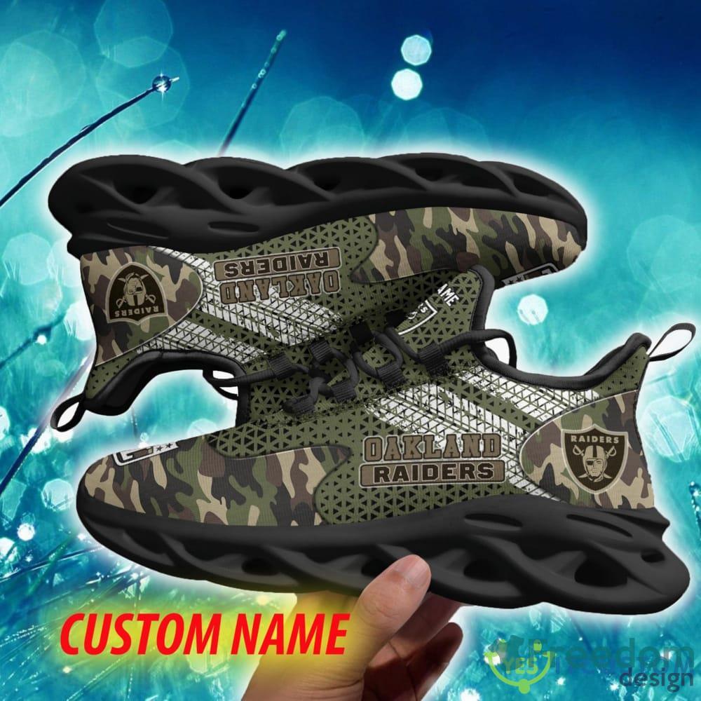 Las Vegas Raiders Emblematic Custom Name Chunky Sneaker AOP Gift Fans Max  Soul Shoes - YesItCustom