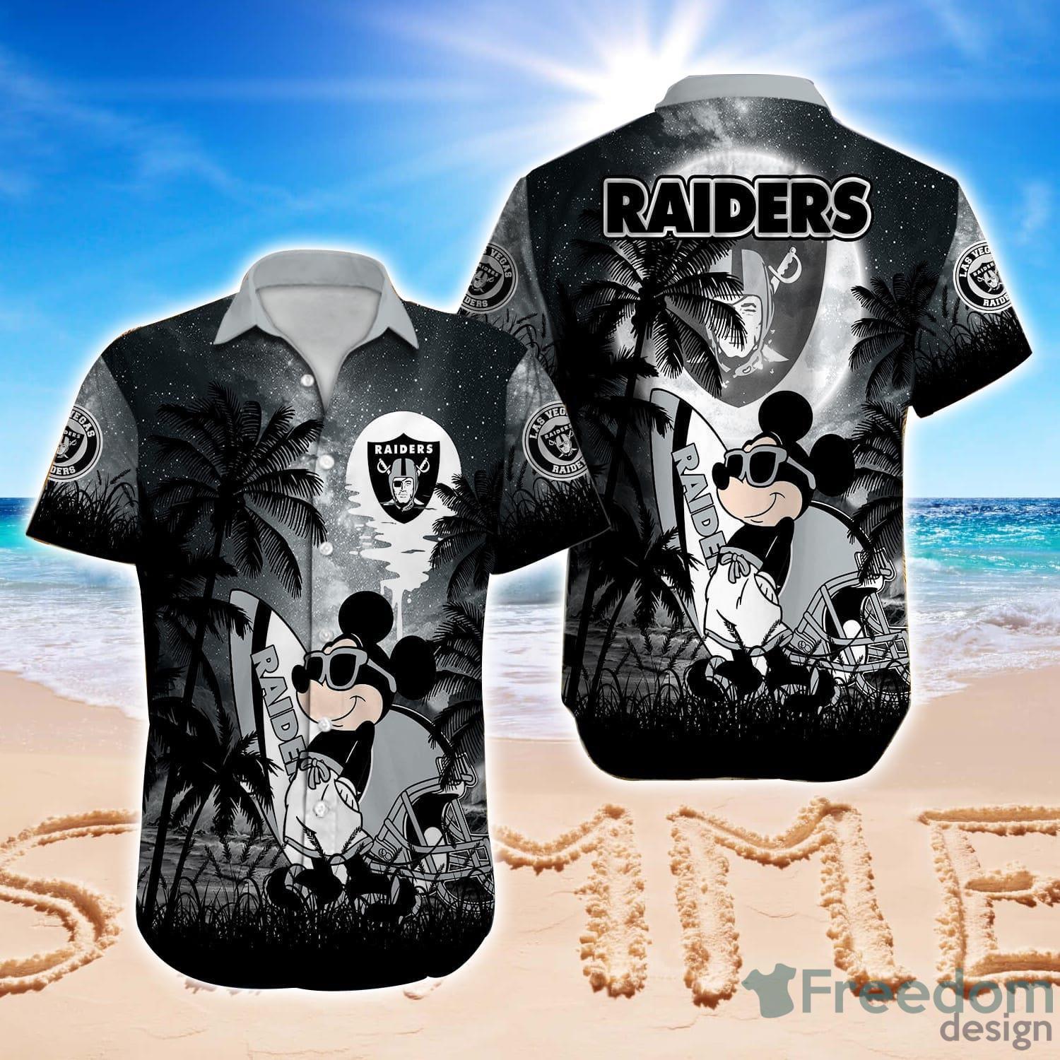 Las Vegas Raiders Hawaiian Shirt NFL Football Custom Name Gift For NFL Fans  - Freedomdesign