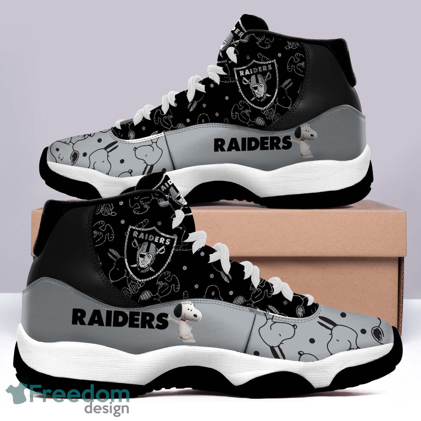 Las Vegas Raiders Air Jordan 11 Custom Name Shoes - Freedomdesign
