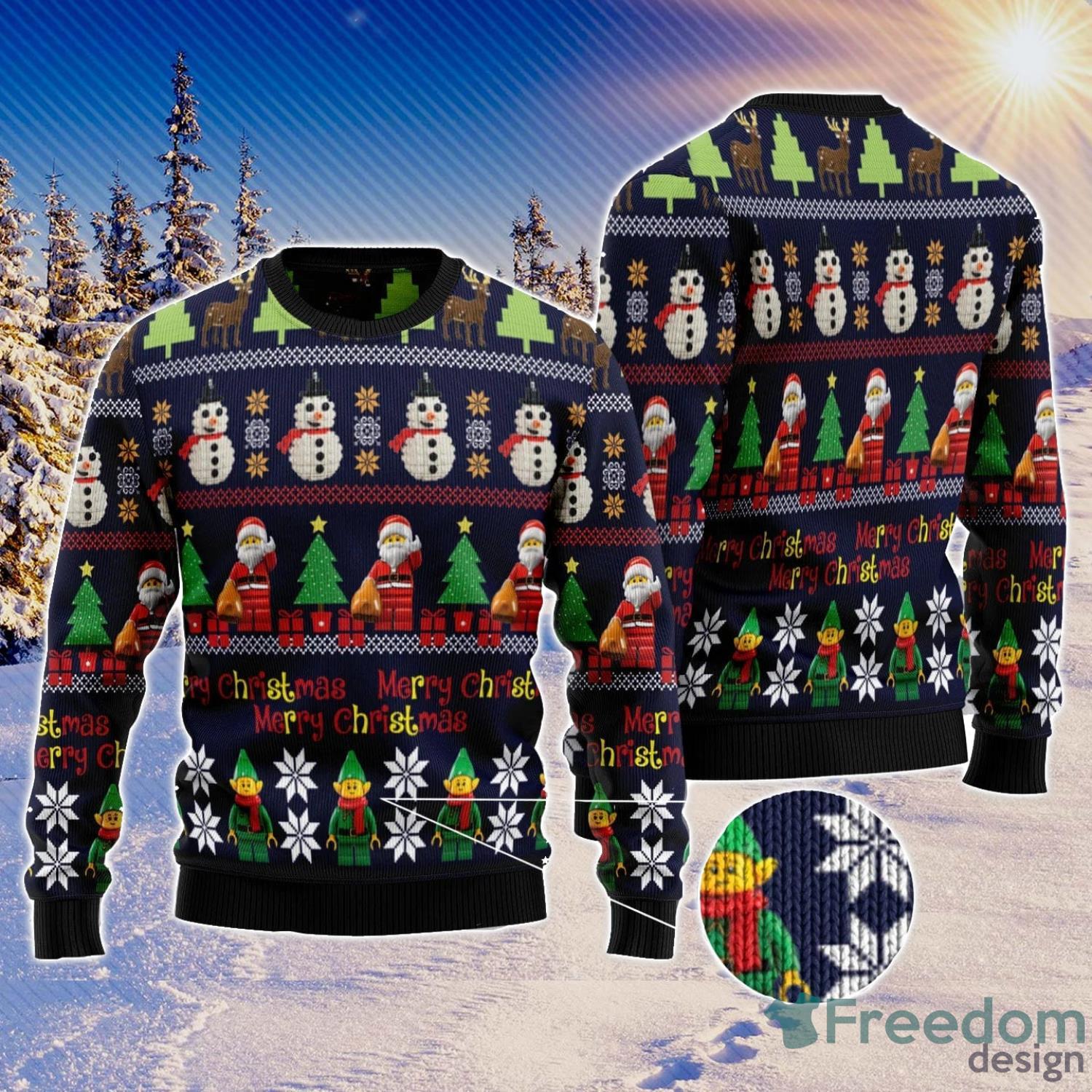 Lego Christmas Awesome All Over Printed 3D Ugly Christmas Sweater Christmas Gift For Men And Women Product Photo 1