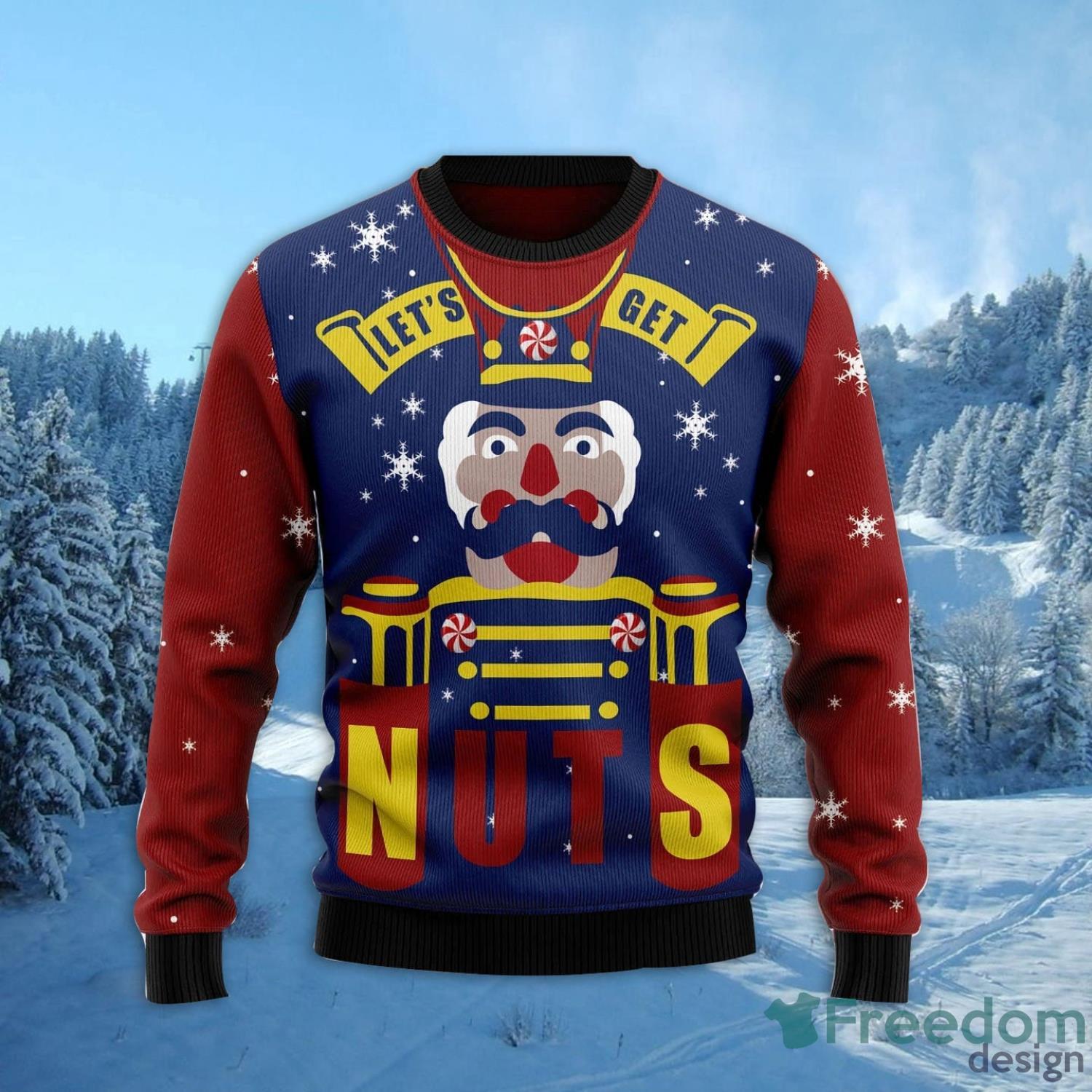 Let‘s Get Nuts Nutcracker All Over Printed 3D Ugly Christmas Sweater Christmas Gift For Men And Women Product Photo 2