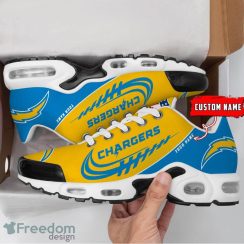 Los Angeles Chargers Air Cushion Sport Shoes Custom Name Gift For Men And Women Sport Fans Product Photo 2