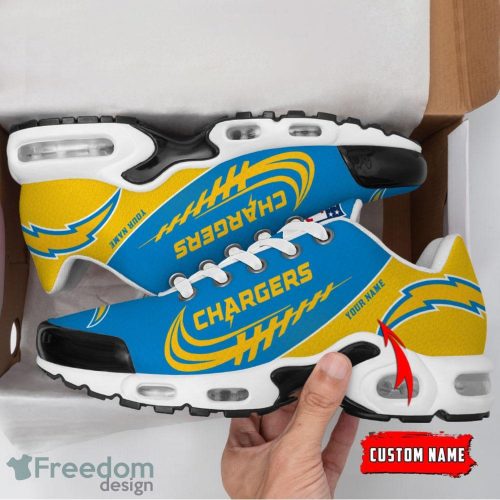 Los Angeles Chargers Custom Name Air Cushion Sport Shoes For Fans Product Photo 2