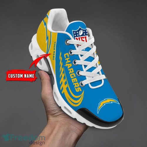 Los Angeles Chargers Custom Name Air Cushion Sport Shoes For Fans Product Photo 1