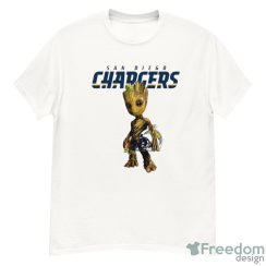 Los Angeles Chargers NFL Football Groot Marvel Guardians Of The Galaxy T Shirt
