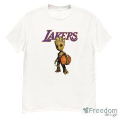 Los Angeles Lakers NBA Basketball Groot Marvel Guardians Of The Galaxy T Shirt