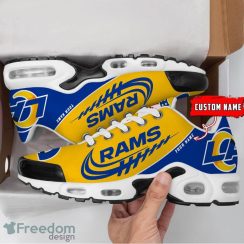 Los Angeles Rams Air Cushion Sport Shoes Custom Name Gift For Men And Women Sport Fans Product Photo 2