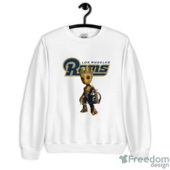 Los Angeles Rams NFL Football Groot Marvel Guardians Of The Galaxy T Shirt - Unisex Crewneck Sweatshirt