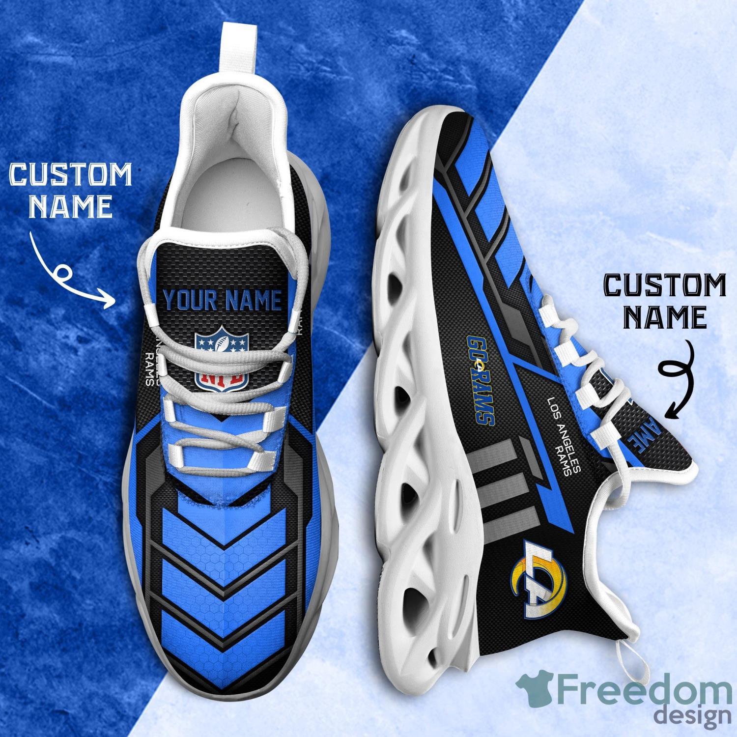 Los Angeles Rams Max Soul Sneakers Custom Name Running Shoes For Fans -  Freedomdesign