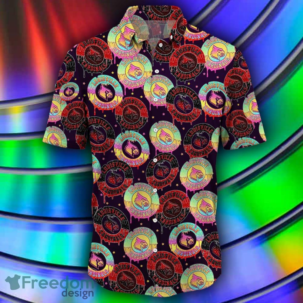 Louisville Cardinals CD Rainbow Pattern Hawaiian Shirt For Fans -  Freedomdesign