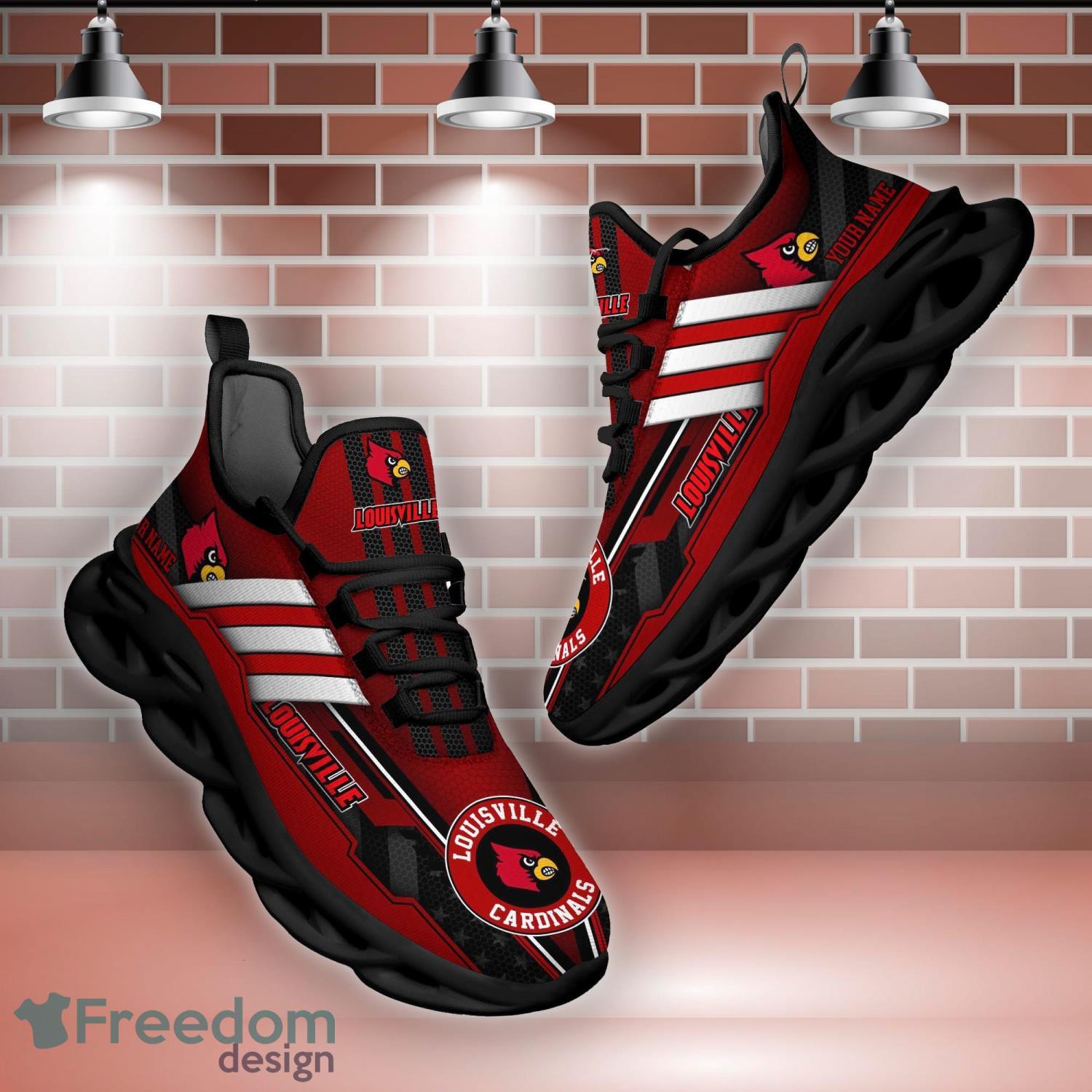 Louisville Cardinals Max Soul Sneakers Custom Name Trending Sport Running  Shoes - Freedomdesign