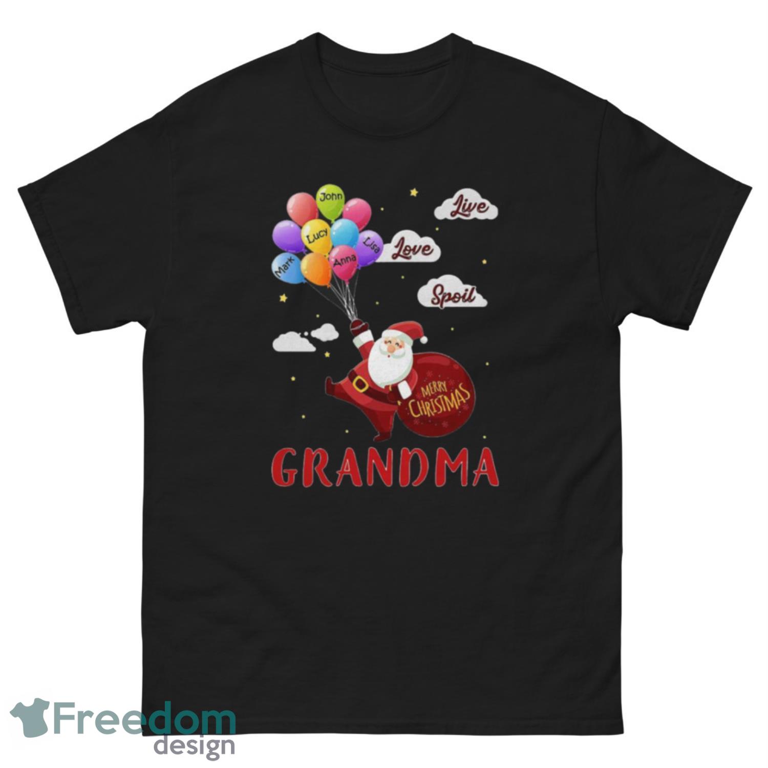 Lovely Santa Claus Merry Christmas Grandma Live Love Spoil Shirt - G500 Men’s Classic Tee