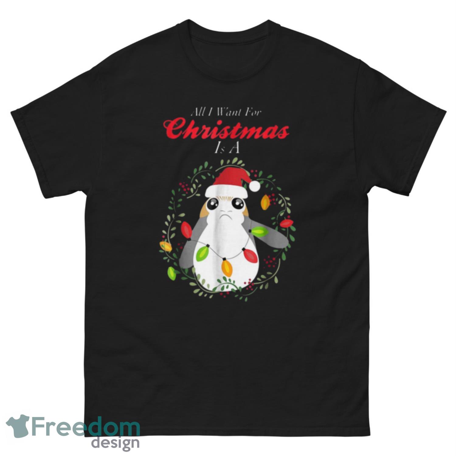 Lovely Star Wars Porg All I Want Christmas Holiday Shirt - G500 Men’s Classic Tee