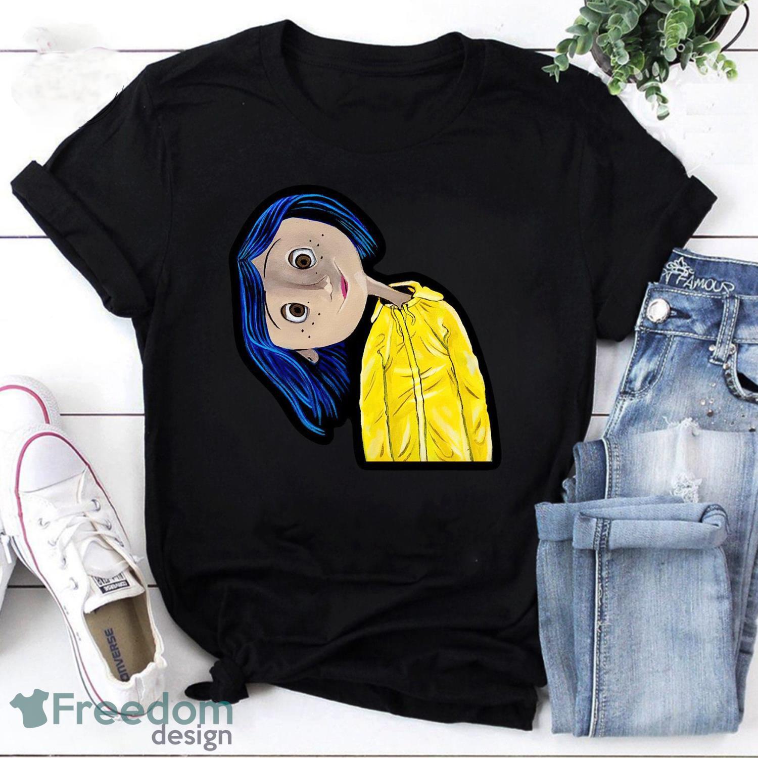 Main Character Coraline Art Unisex Vintage T-Shirt Coraline Shirt Coraline Movies Shirt Product Photo 1