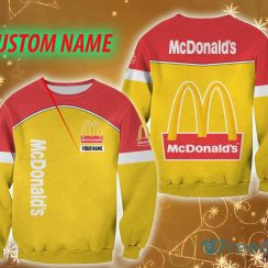 mcdonald’s Logo Brands Custom Name Craft 3D Sweatshirt For Men And Women Gift Christmas