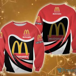 mcdonald’s Logo Brands Custom Name Party 3D Sweatshirt For Men And Women Gift Christmas
