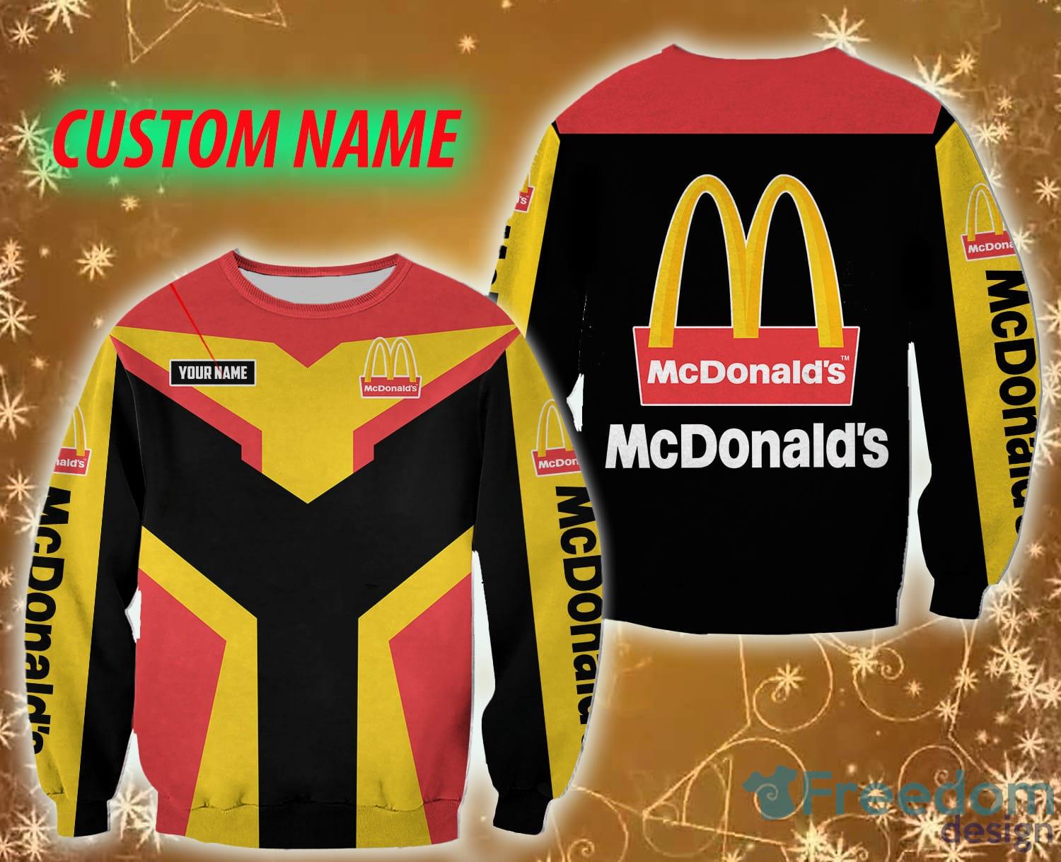 mcdonald's Logo Brands Custom Name Woven 3D Sweatshirt For Men And Women Gift Christmas image mcdonald's Logo Brands Custom Name Woven 3D Sweatshirt For Men And Women Gift Christmas