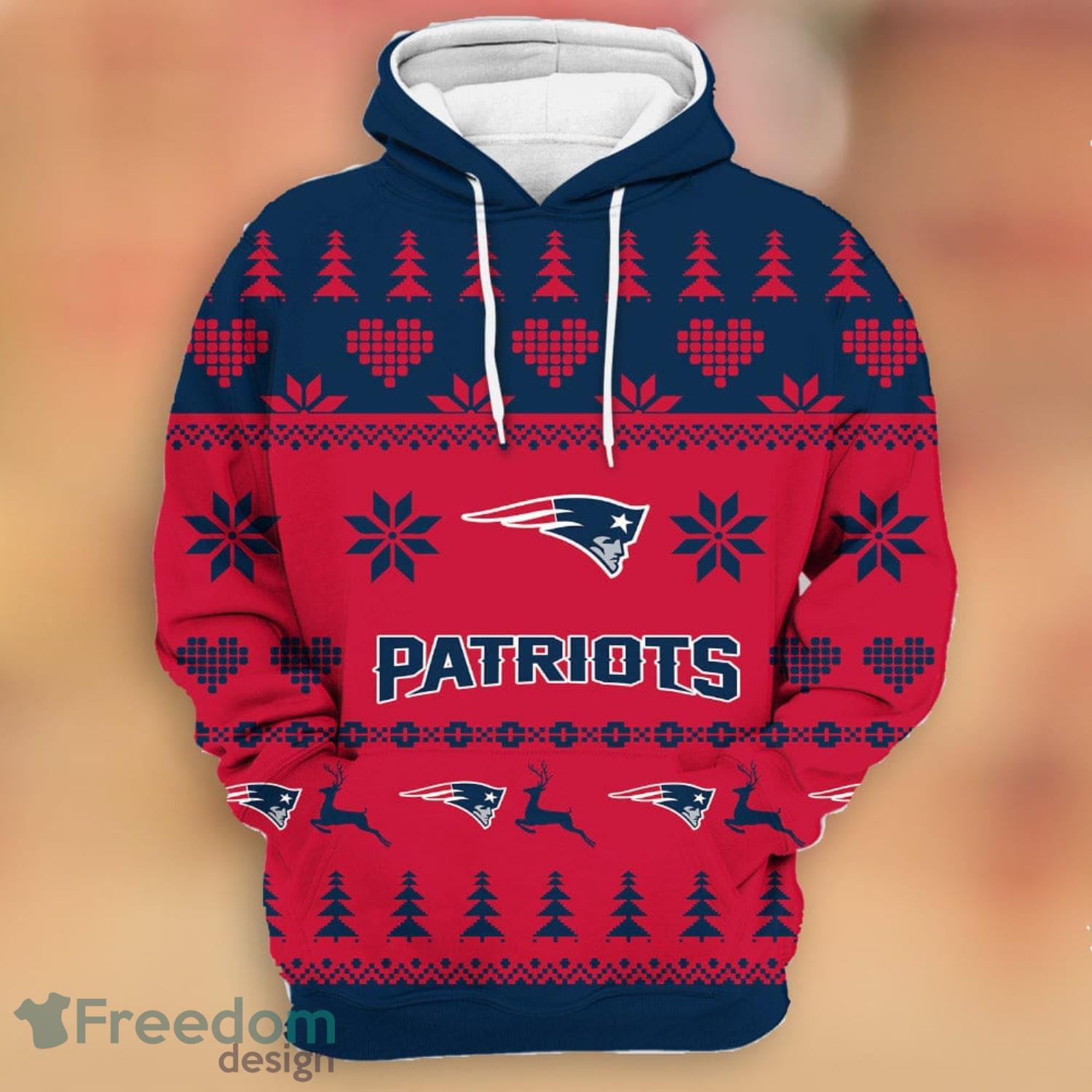 New England Patriots Men's Light 'Em Up Ugly Sweater