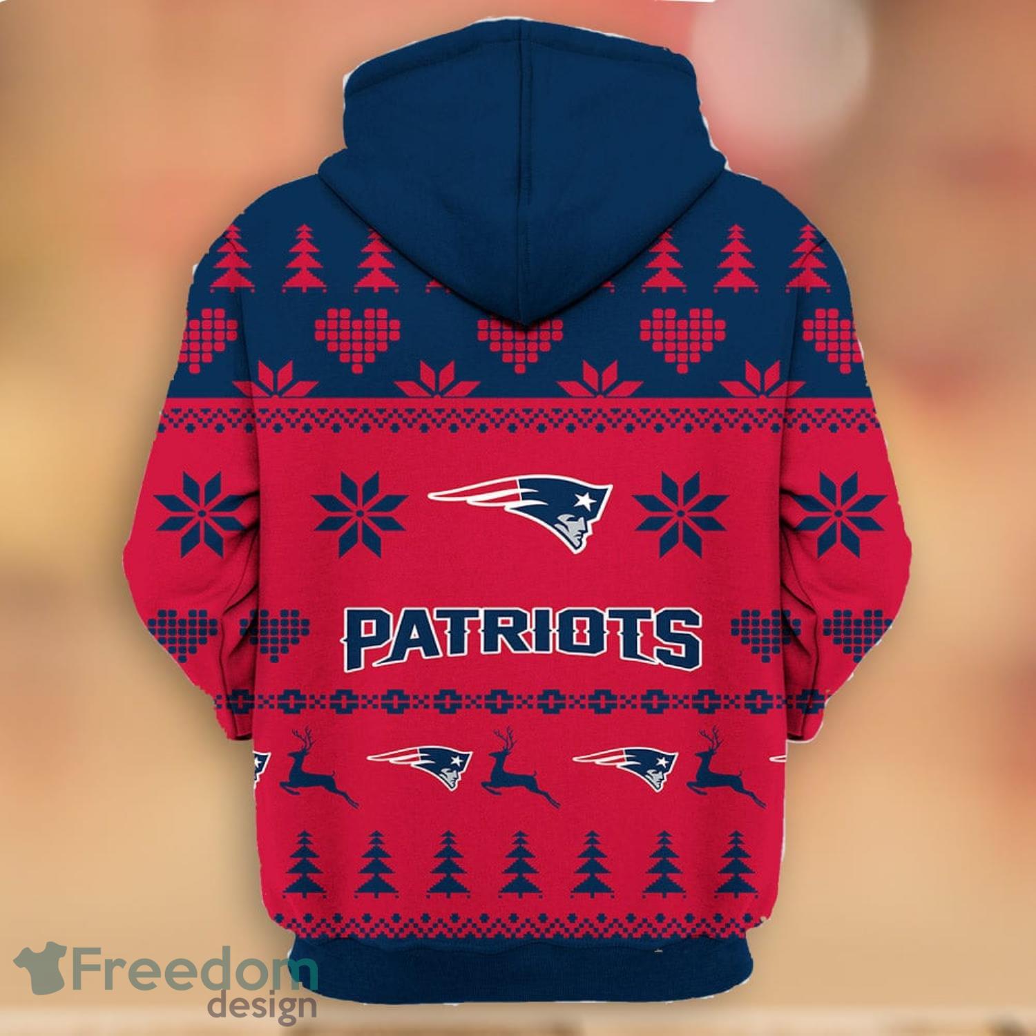 New England Patriots Ugly Christmas Sweater 3D