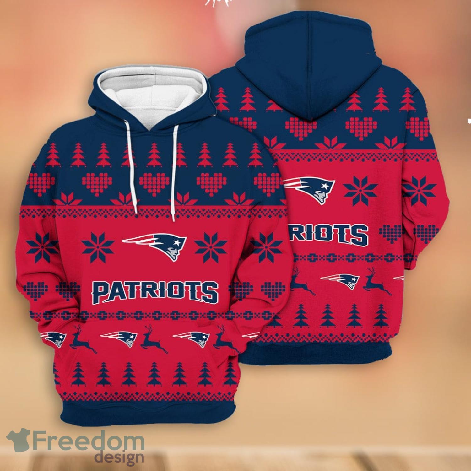 New England Patriots Hoodie 3D cheap Long Sweatshirt Pullover size